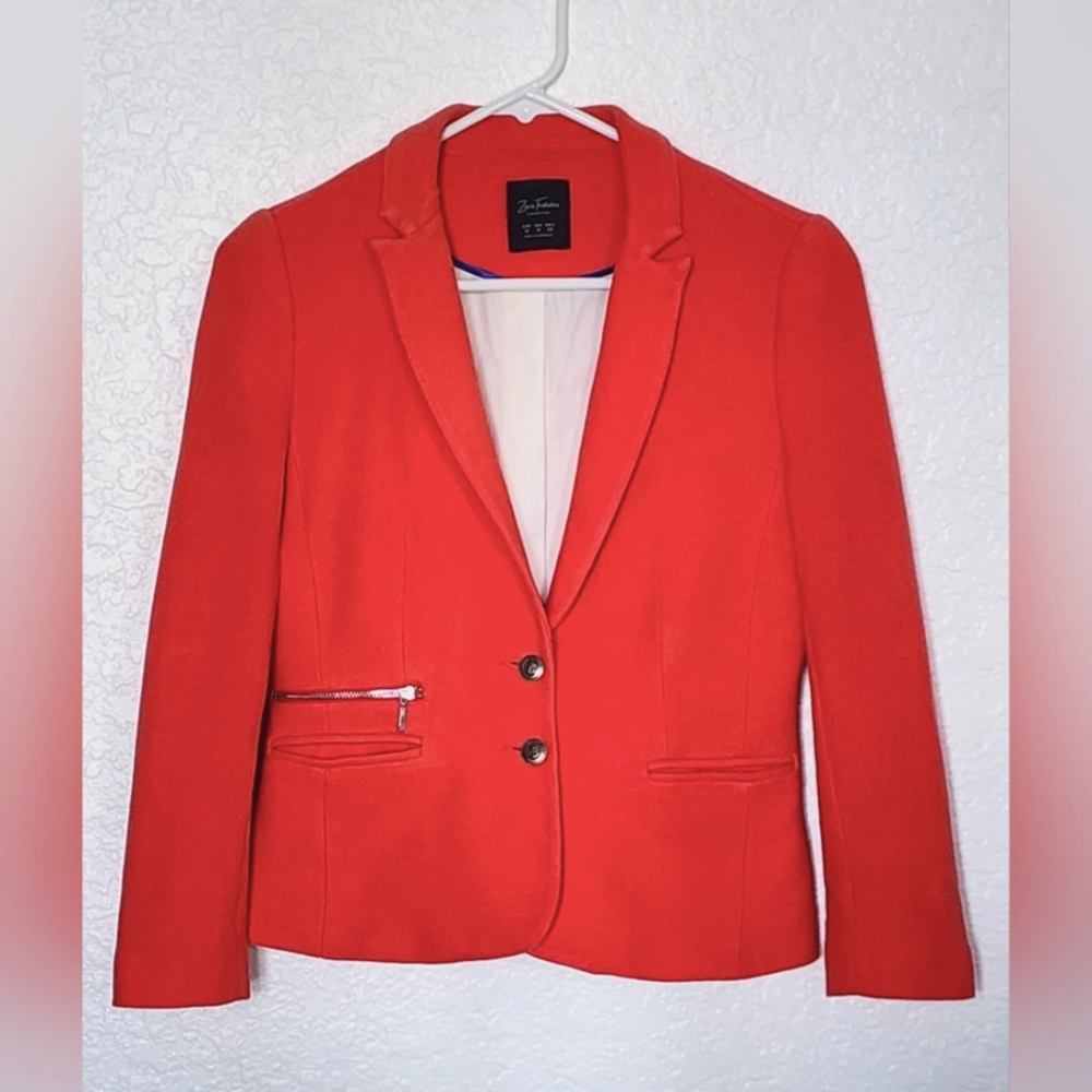 Zara Trafaluc Vintage Red/Orange Jacket.  Size M